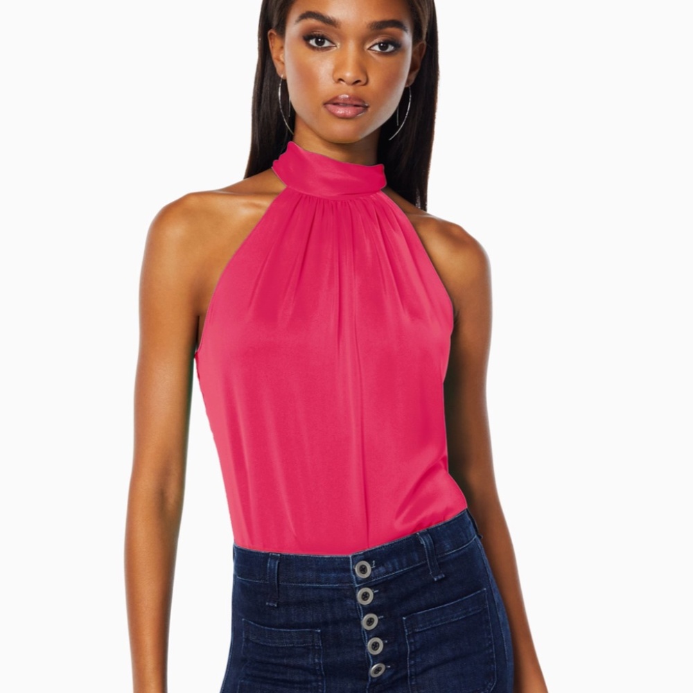 Ramy Brook Lori High Neck Tie-back Tank Top New with tags